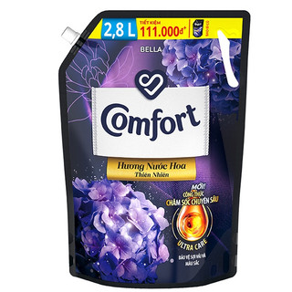 Túi Nước Xả Làm Mềm Vải Comfort Chăm Sóc Chuyên Sâu Hương Nước Hoa Thiên Nhiên Bella 2.8L