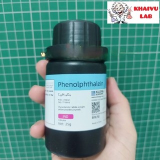 Chỉ thị Phenolphthalein C20H14O4  Xilong chai 25g