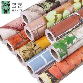 Giấy dán tường giả gạch có keo sẵn 0.45x10m
