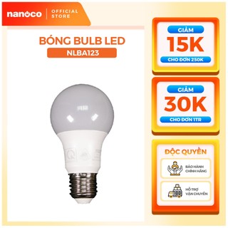 Bóng bulb led e27 nanoco 12w/ 15w/ 20w/ 30w - ánh sáng trắng, vàng