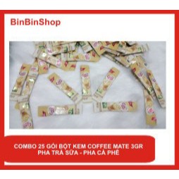 Bột kem Nestle Coffee Mate 3g (Combo 25 gói nhỏ) - Pha trà sữa, pha cà phê - Xuất xứ Thái Lan