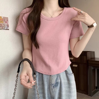 [COMBO 3] Áo Thun Babytee Vạt Bầu Basic Trơn Chất Thun Tăm Nhiều Màu