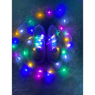 Cặp Dây giày thể thao mix đèn LED phát sáng với Paisley Gradient chuyển sắc cao cấp, dành cho mọi mẫu giày - Dây già