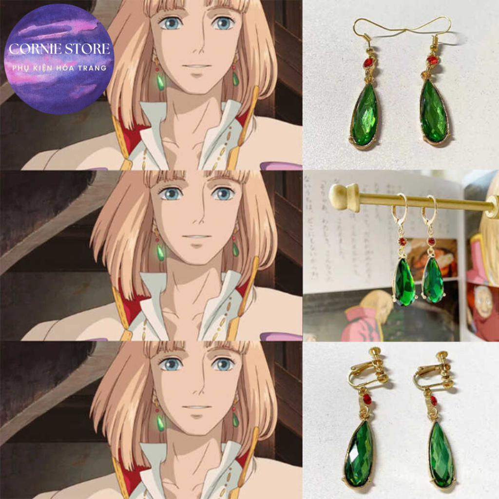 Khuyên tai nhân vật Howl ghilbi Howl's Moving Castle - Khuyên tai Ghilbi - Anime