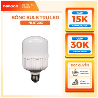 Bóng bulb trụ titan led e27 nanoco 20w/ 30w/ 40w/ 50w - ánh sáng trắng/ vàng