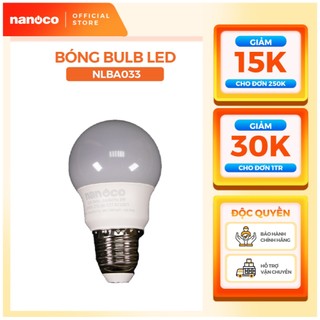 Bóng bulb led e27 nanoco 3w/ 5w/ 7w/ 9w - ánh sáng trắng, vàng