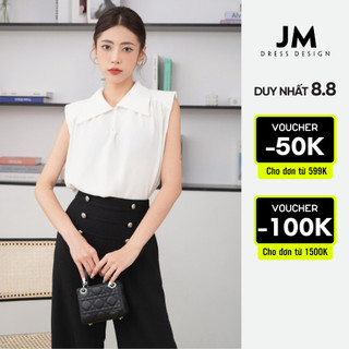 Jm dress design - áo sơ mi vai chờm không tay 2t47.2208cf