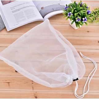 Túi lưới lọc trà có khóa rút dùng lọc trà, lọc hạt, lọc đậu nành, hấp xôi, ngô - Túi lưới giặt đồ