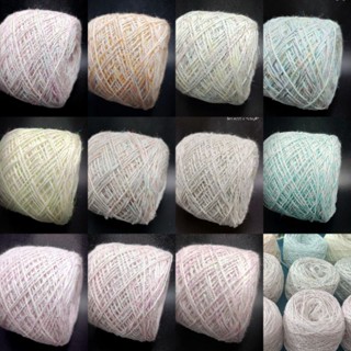 Len merino cashmere size 2.0mm se loang pastel đan móc khăn, áo, váy, mũ