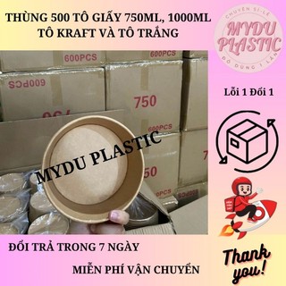 Thùng 500 tô giấy size 750ml, 1000ml