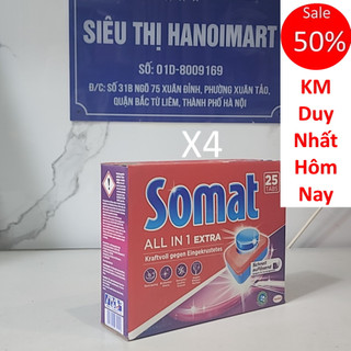 Viên rửa bát Somat 25 viên nhập khẩu đức, 50 viên somat all in 1 [RẺ VÔ ĐỊCH]