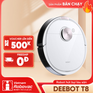 Robot Hút Bụi Lau Nhà Ecovacs Deebot Ozmo T8_Công Nghệ TrueDetect 3D_Bản Quốc Tế_Hàng Chính Hãng