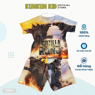 Quần áo trẻ em Kunkun Kid chất thun lạnh co giãn 4 chiều in 3D TP611 size đại từ 10-60kg