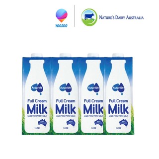 Combo 04 Hộp 1L Sữa Tươi Tiệt Trùng Auspride Full Cream Không Đường - Nhập Khẩu Từ Úc - YOOSOO
