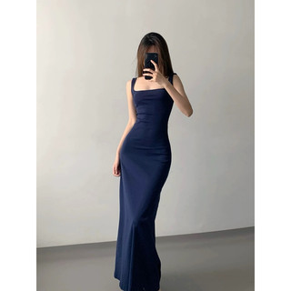 [Collin.]•Có sẵn váy di lê xanh dáng dài co dãn 🌹