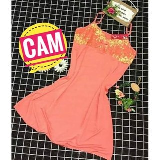 Đầm ngủ thun lạnh 2 dây phối ren