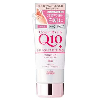 Kem dưỡng trắng da tay Kosé CoenRich Q10 Brightening Tone Up Hand Cream 80g