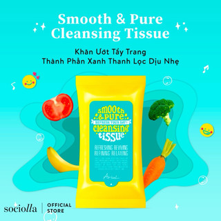 Khăn Ướt Tẩy Trang Dưỡng Ẩm Ariul Smooth & Pure Cleansing Tissue 15 Miếng