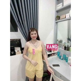 Đồ bộ ngủ thun lạnh phoi ren 4 Size
