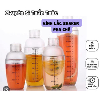 Bình lắc Shaker pha chế nhựa chia vạch 350ml, 500ml, 700ml,1000ml Bình lắc cocktail,bình lắc trà sữa, trà chanh giã tay