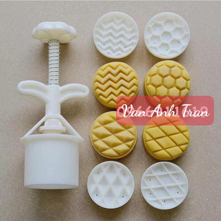 Khuôn trung thu 4 mặt vân mây, vân dứa