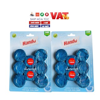 Bộ 2 vỉ 12+4 viên tẩy và làm thơm bồn cầu Hando Tienich168 Giá không đổi