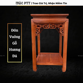  Đôn Vuông gỗ Hương Đá kích thước Vuông 35 cm cao 50  60  70  80 cm trang trí nhà cửa 