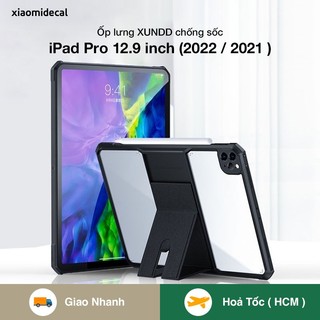 Ốp lưng XUNDD iPad Pro 12.9 inch ( M2 2022 / M1 2021 ) chống trầy, viền TPU chống sốc, mặt lưng chân đế