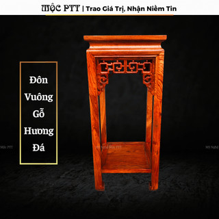 Đôn vuông , đế tượng gỗ hương đá mặt 30 cao 40 50 60 70 80 cm trang trí nhà cửa