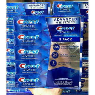 kem đánh răng Crest 3D White Advanced whitening triple 147g