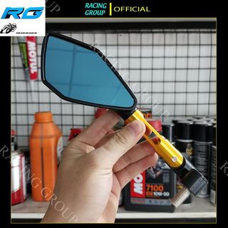 Gương Xe Máy Thời Trang - Kính Chiếu Hậu Xe Máy Kiểu Rizoma 5 Cạnh Loại 2 Mini Cho Honda Ya Su Wave Sh AB...& Các Xe