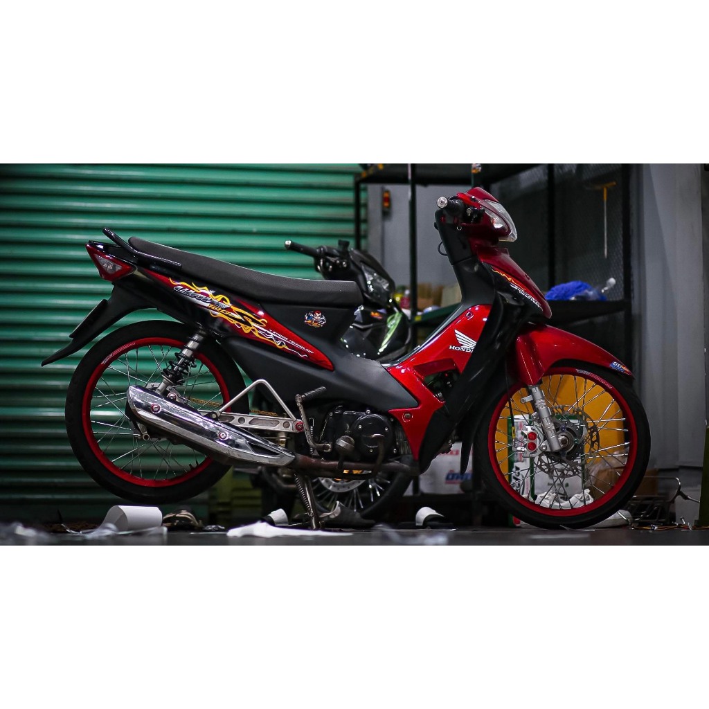 NHÃN DÁN WAVE ĐỎ CANDY ĐECAL 3 LỚP