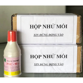 Bộ sản phẩm diệt mối tận gốc gồm 2 hộp nhử mối và 1 lọ thuốc diệt lây nhiễm PMC 90