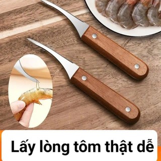 Dao rạch lưng tôm, lấy chỉ tôm, lòng tôm