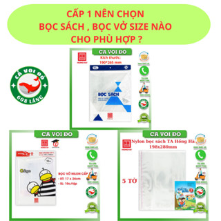 Bọc sách , bọc vở cấp 1 cấp 2 Hồng Hà ( tập 10 cái)