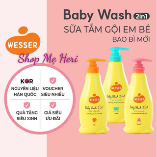 Sữa tắm gội toàn thân Wesser 2 in 1 500ml