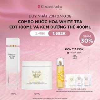 Combo nước hoa nữ elizabeth arden white tea edt 100ml + kem dưỡng thể white tea pure indulgence body cream 400ml