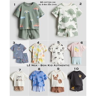 Bộ cotton bé trai / bé gái HM US/JP/CN chính hãng sz từ 4-6m đến 3-4y (ĐỌC KỸ LƯU Ý Ạ )