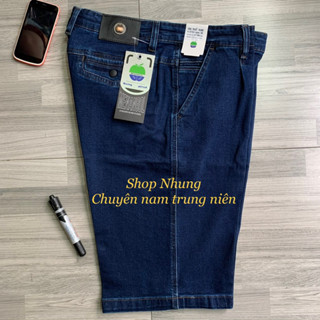 Quần Short Jean Nam Trung Niên hàng công ty dày dặn co giãn cao cấp, dày dặn + Ảnh Thật