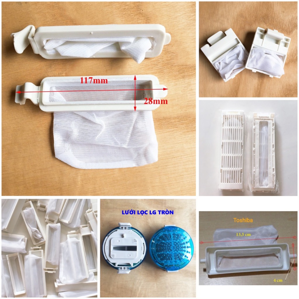 Túi Lọc Máy Giặt [Siêu Rẻ] Lưới Lọc Máy Giặt Các Hãng - Chọn Hãng, Kích Thước Như Hình