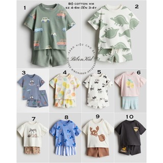 Bộ cotton hm us/jp 4-6m đến 3-4y