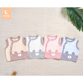 [CHÍNH HÃNG] Áo Gile trẻ em nỉ nhung cài chéo họa tiết đáng yêu JLN202307 Moon