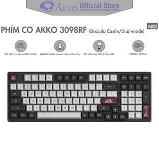 Bàn phím cơ akko 3098 rf dracula castle - hàng chính hãng