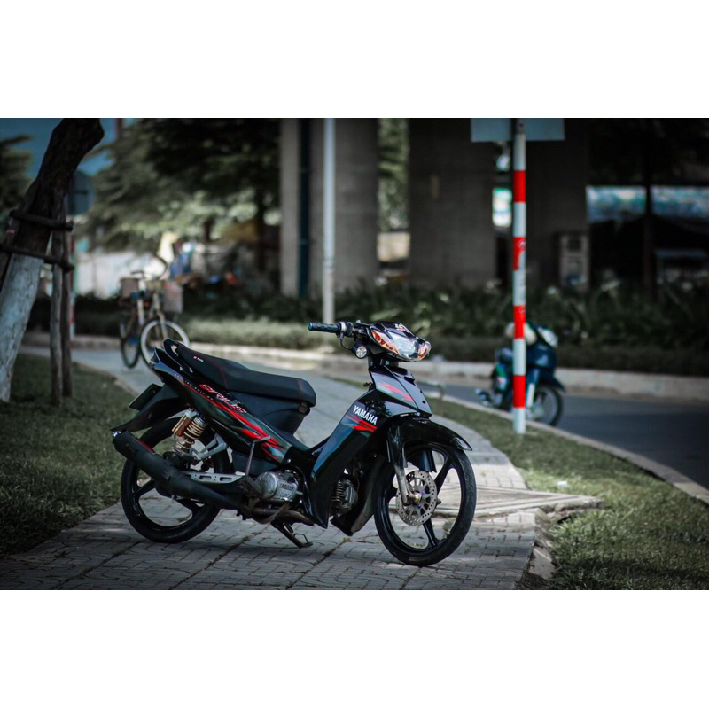 tem rời dán xe sirius mẫu tem zin đen đỏ