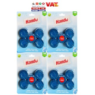 MUA 16 ĐƯỢC 20 GIÁ KHÔNG ĐỔI Bộ 4 vỉ 16+4 viên tẩy làm thơm bồn cầu Hando thế hệ mơi tự động làm sạch và khử mùi bồn cầu
