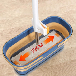 Bộ Chổi Lau Nhà Gấp Gọn Tặng Kèm Chậu và 4 Miếng Lau Mới Nhất, Chổi Lau Nhà Kèm Thùng gấp gọn Tặng 4 miếng lau