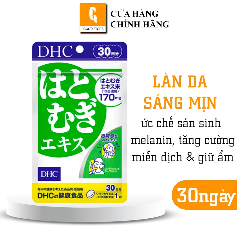 (GIẢM GIÁ SỐC) Viên Uống Sáng Da, trắng da DHC Adlay Extract Khôi Phục Sức Sống Cho Làn Da