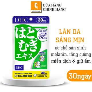 (có quà tặng)- Viên Uống Sáng Da, trắng da DHC Adlay Extract Khôi Phục Sức Sống Cho Làn Da