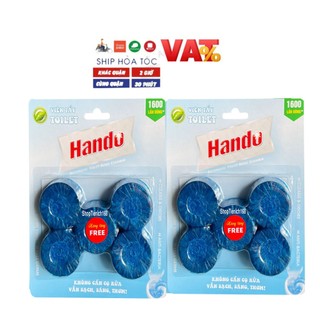 Bộ 2 vỉ 8+2 viên tẩy và làm thơm bồn cầu hương Lavender 1600 lần xả/ vỉ