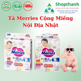 Tã Dán (Bỉm Dán), Tã Quần(Bỉm Quần) Merries Cộng Miếng Size NB96 / S88 / M68 / L58 / M64 / L50 / XL44 / XXl28